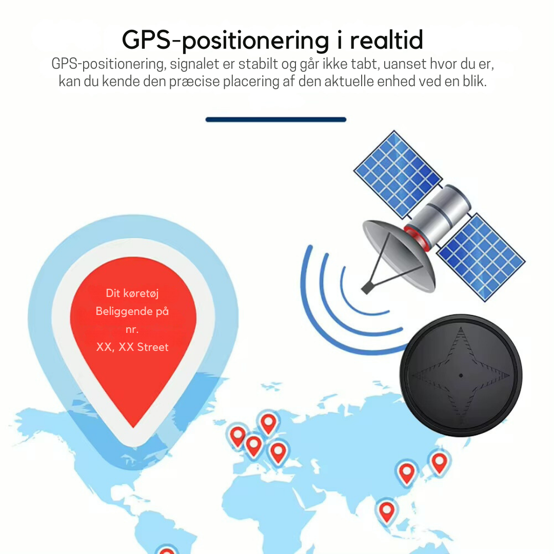TrackMaster™ Universal Magnetisk GPS Tracker - Hold alle dine køretøjer sikre med overvågning i realtid og uovertruffen nøjagtighed.