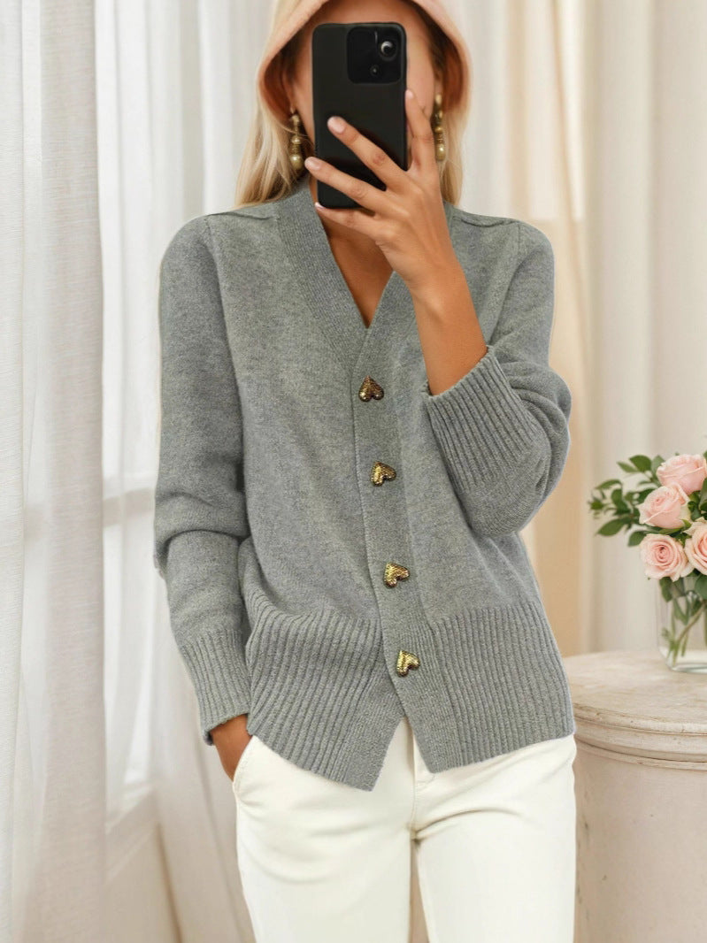 Nikoline™ | Elegant Cardigan med Hjerteknapper