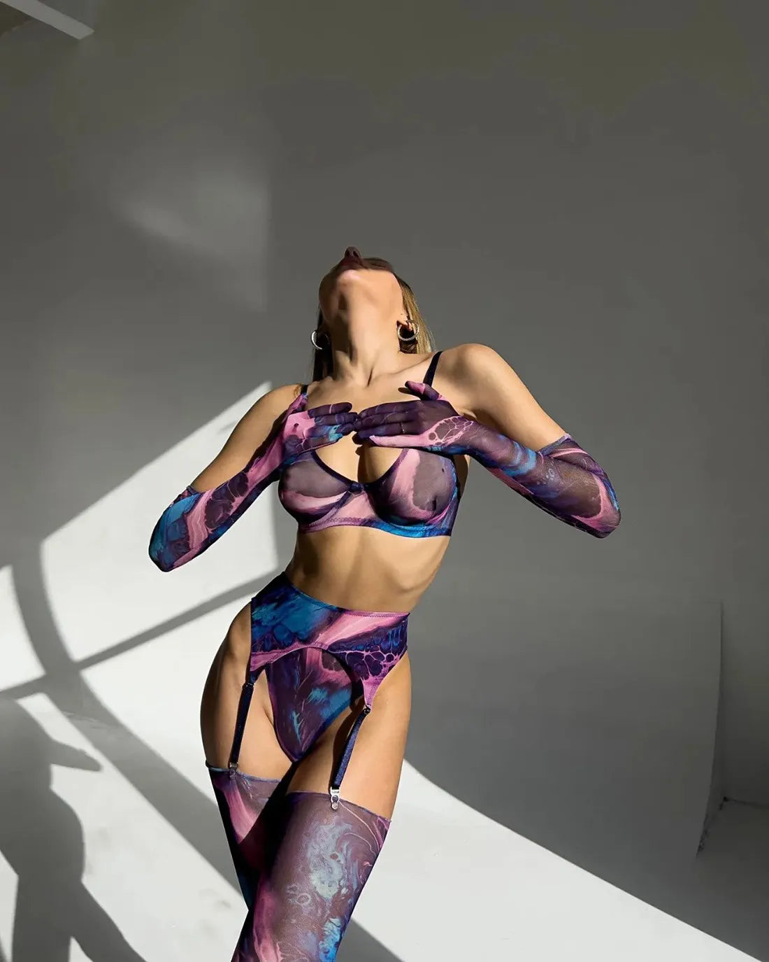 Serena | 5-delt Tie Dye Lingeri Sæt