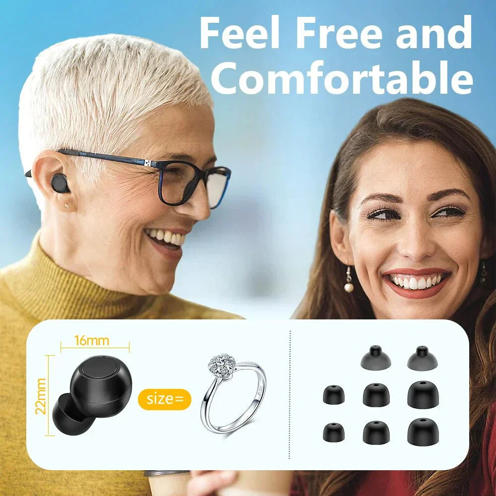 HeaSouls™️ Mini Rechargeable 16-Channel Digital Hearing Aid (Pair of 2)