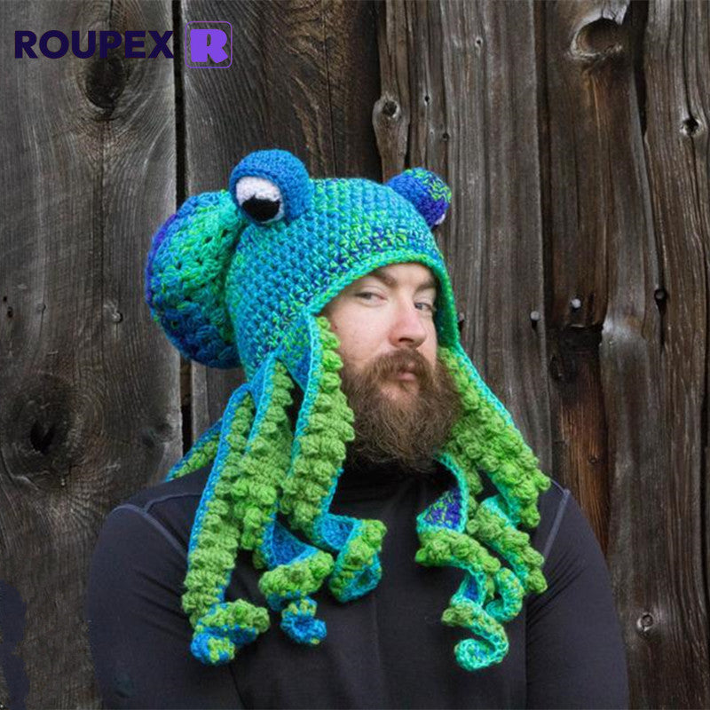 ROUPEX® |Artisan-Made Octopus Hats | Handcrafted Crochet Headwear with Playful Tentacles
