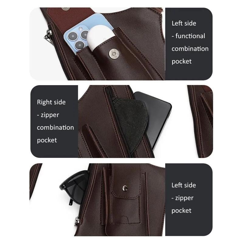 🔥 HOT SALE - 49% OFF💫 Premium Leather Adjustable Underarm Shoulder Bag for Men & Women