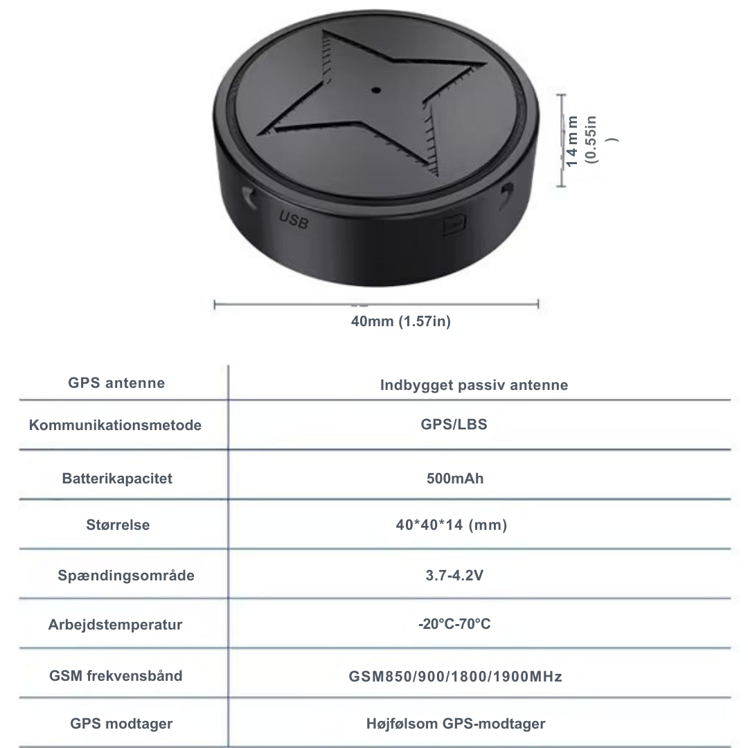 TrackMaster™ Universal Magnetisk GPS Tracker - Hold alle dine køretøjer sikre med overvågning i realtid og uovertruffen nøjagtighed.