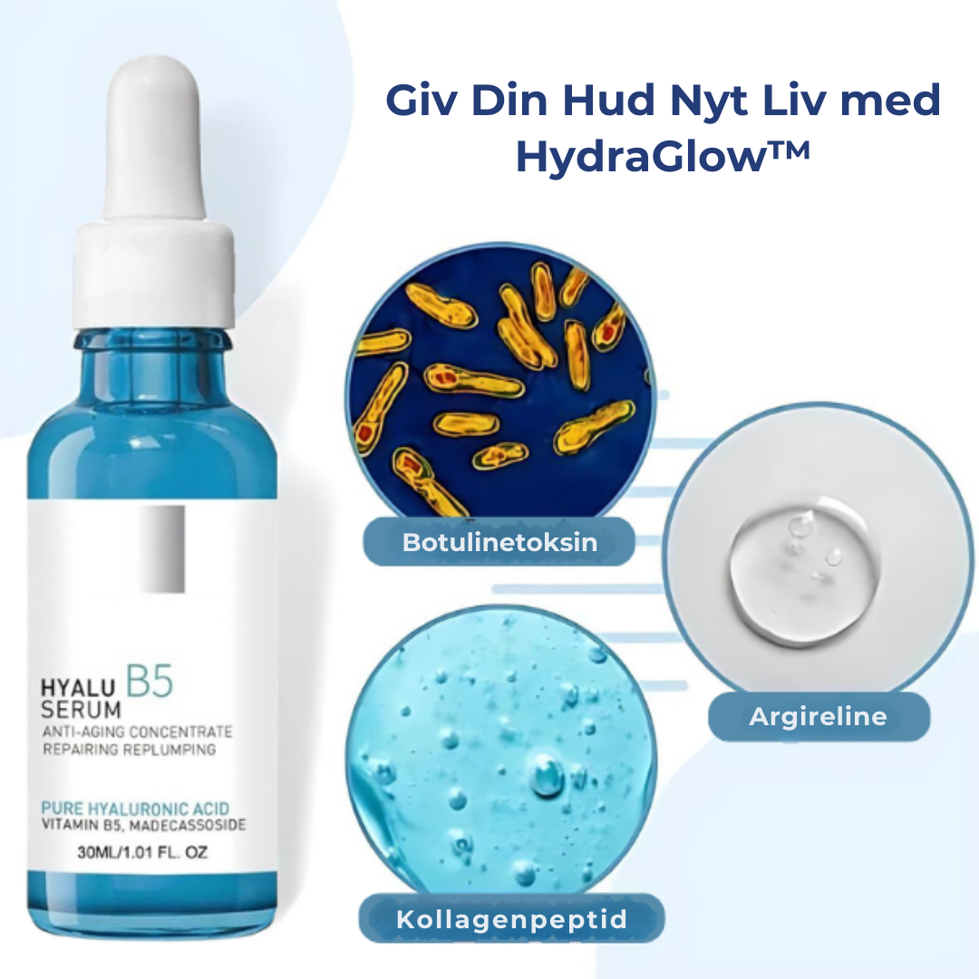 HydraGlow™ - Ren Hyaluronsyre Serum | Anti-Rynke, Fugtgivende & Hudoplysende