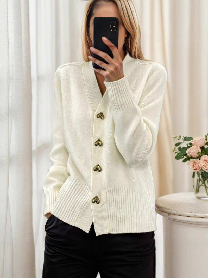 Nikoline™ | Elegant Cardigan med Hjerteknapper