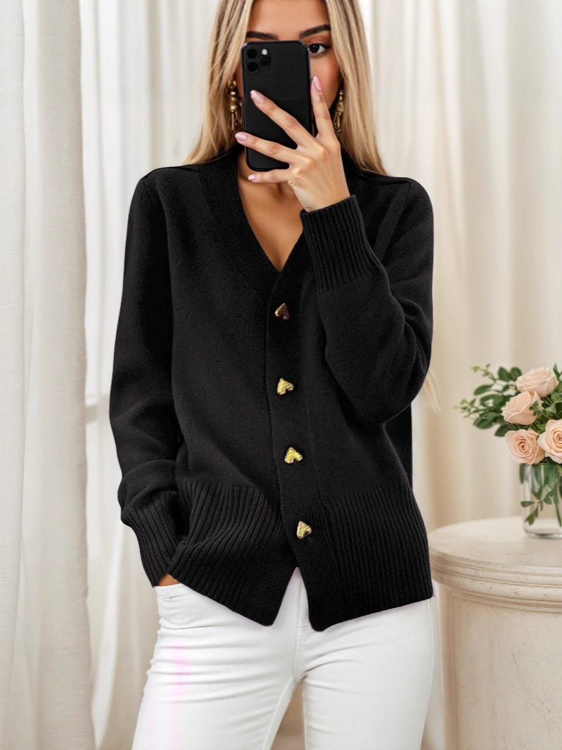 Nikoline™ | Elegant Cardigan med Hjerteknapper