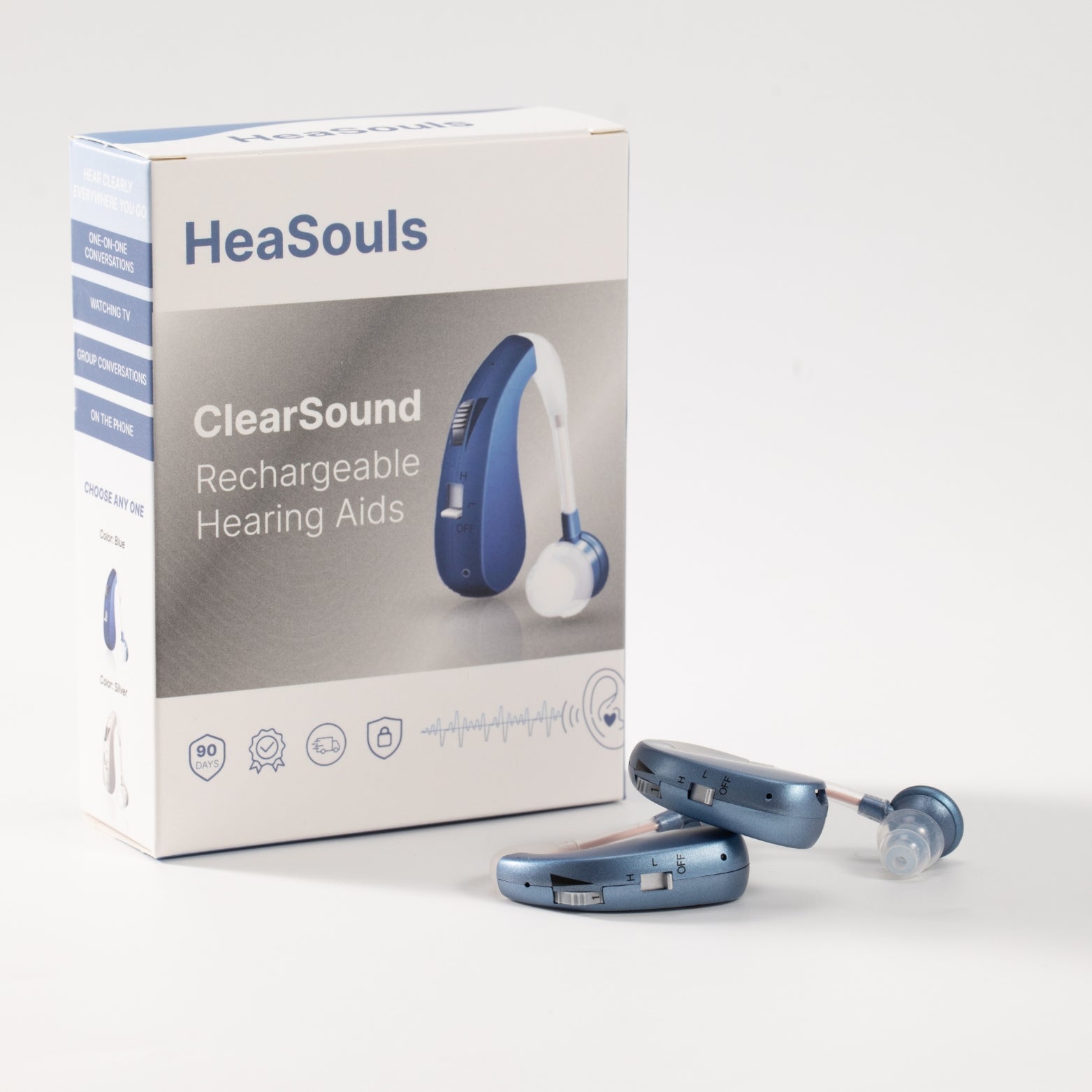HeaSouls™️ ClearSound BTE Rechargeable Hearing Aids (Pair Of 2)