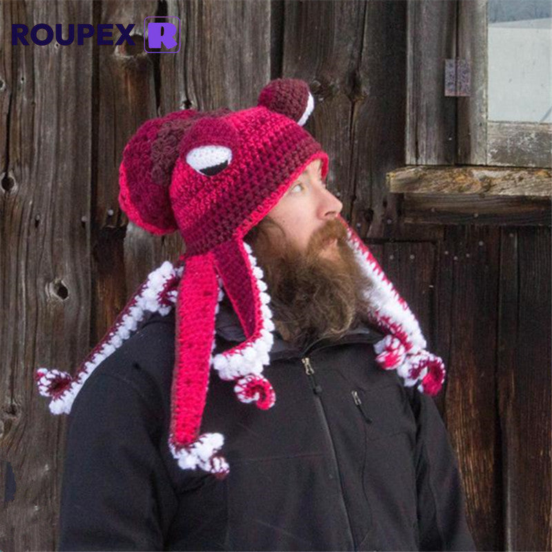 ROUPEX® |Artisan-Made Octopus Hats | Handcrafted Crochet Headwear with Playful Tentacles