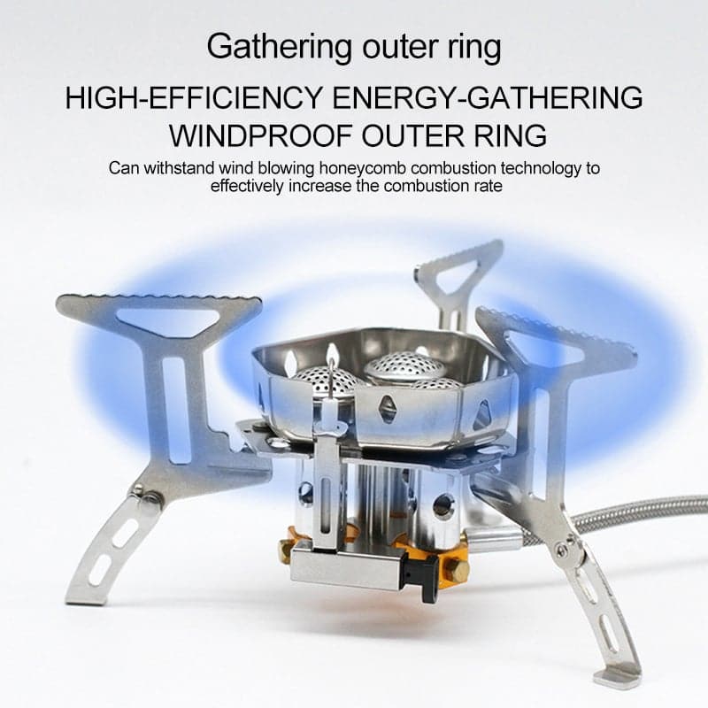 StormGuard™ Vindbestandig Gasbrænder | Perfekt til Camping og Udendørsaktiviteter